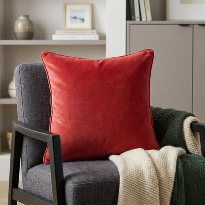 20" Red Cotton Throw Pillow HomeRoots