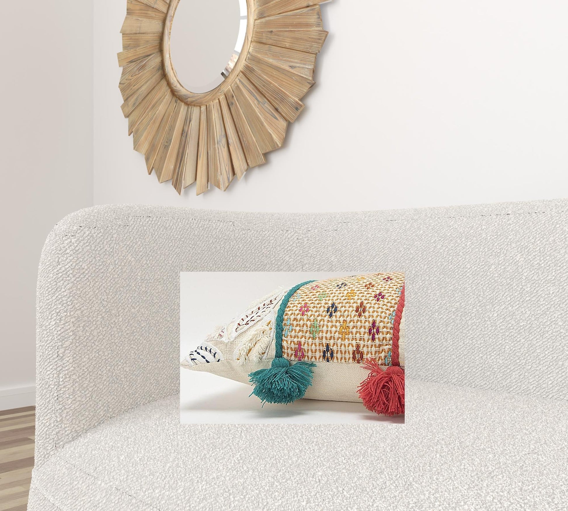 Multicolored Ornate Panel Lumbar Pillow FurniFindUSA