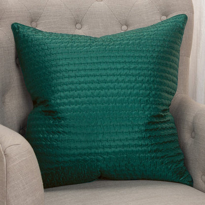 Teal Smooth Weaved Modern Throw Pillow HomeRoots