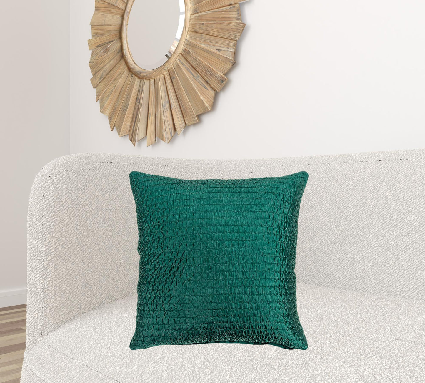 Teal Smooth Weaved Modern Throw Pillow FurniFindUSA