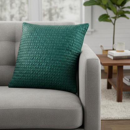 Teal Smooth Weaved Modern Throw Pillow HomeRoots
