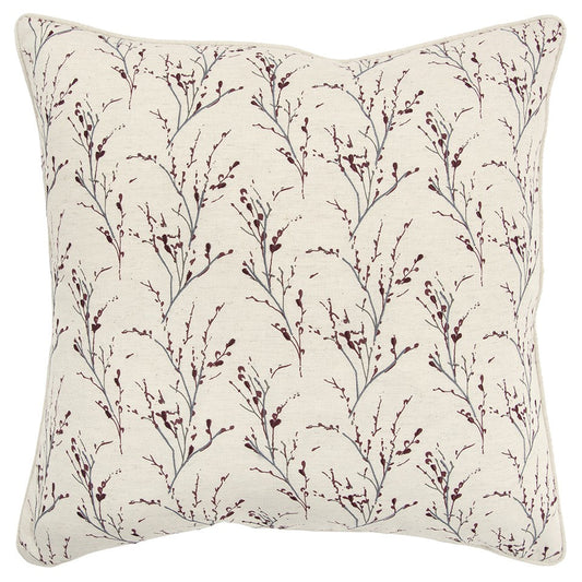 20" Berry Tiny Floral Buds Throw Pillow FurniFindUSA