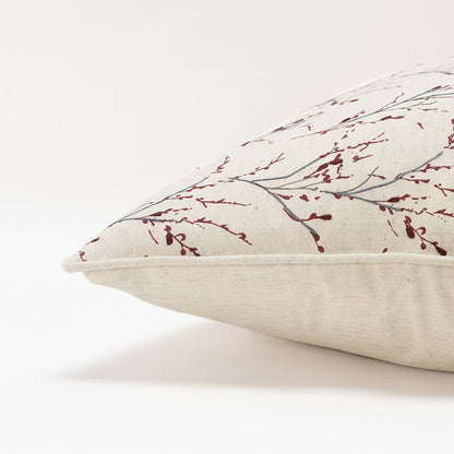 20" Berry Tiny Floral Buds Throw Pillow FurniFindUSA