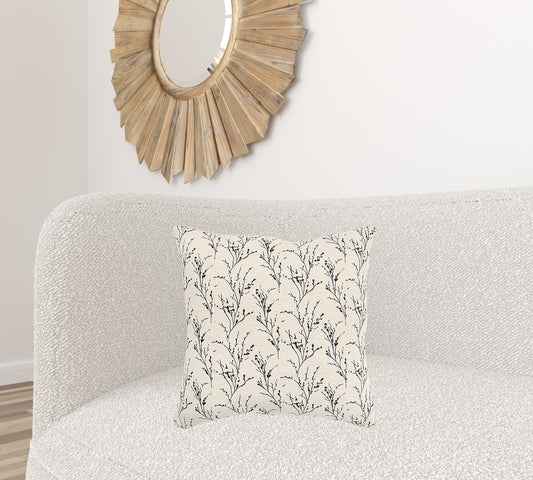 20" Berry Tiny Floral Buds Throw Pillow FurniFindUSA