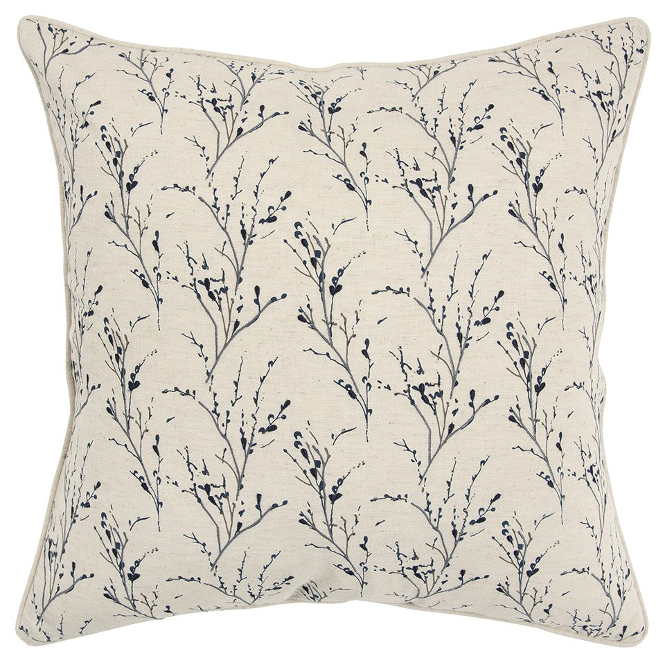 Blue Tiny Floral Buds Throw Pillow FurniFindUSA