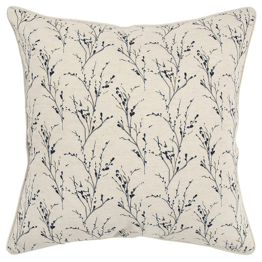 Blue Tiny Floral Buds Throw Pillow FurniFindUSA