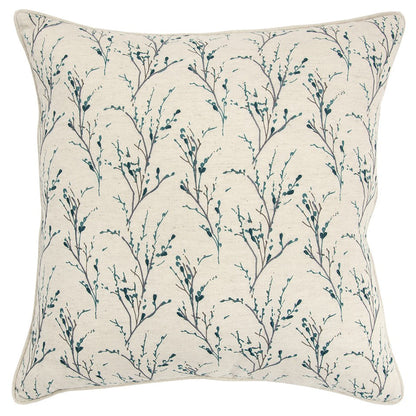 Teal Tiny Floral Buds Throw Pillow FurniFindUSA