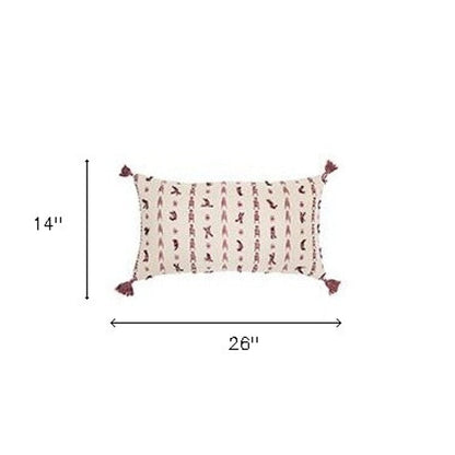 14" X 26" Natural Cotton Throw Pillow HomeRoots