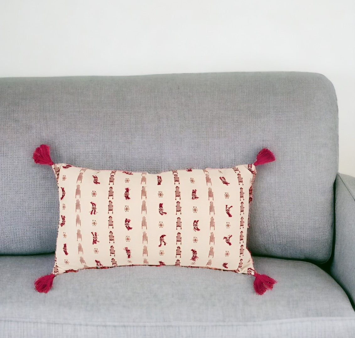 14" X 26" Natural Cotton Throw Pillow FurniFindUSA