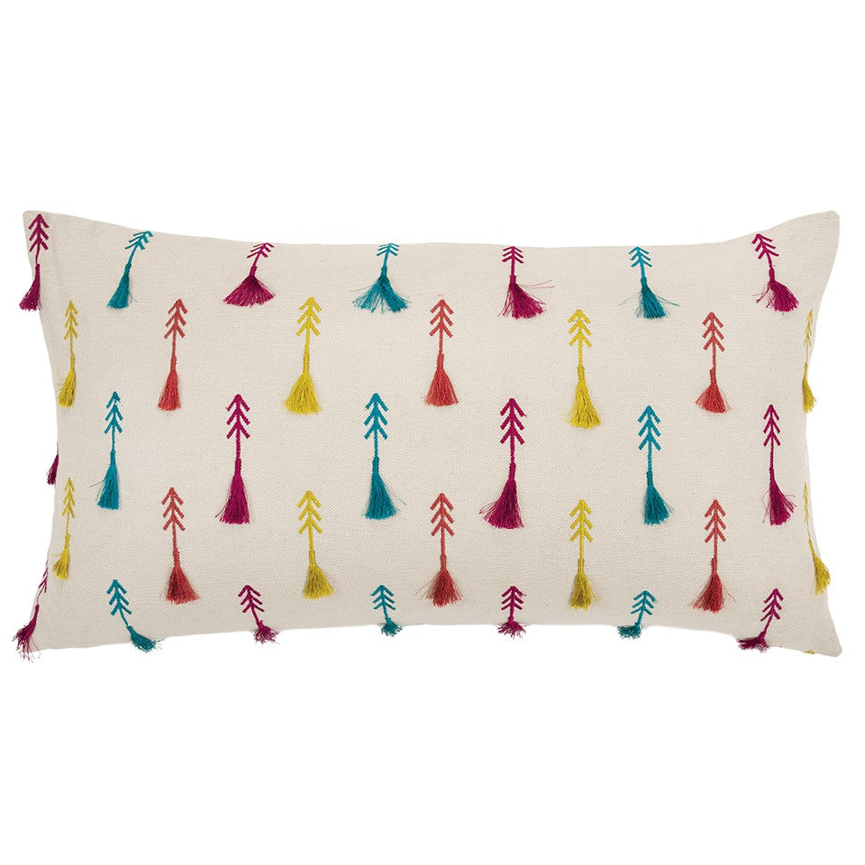 Bright Tone Feathered Arrows Lumbar Pillow FurniFindUSA
