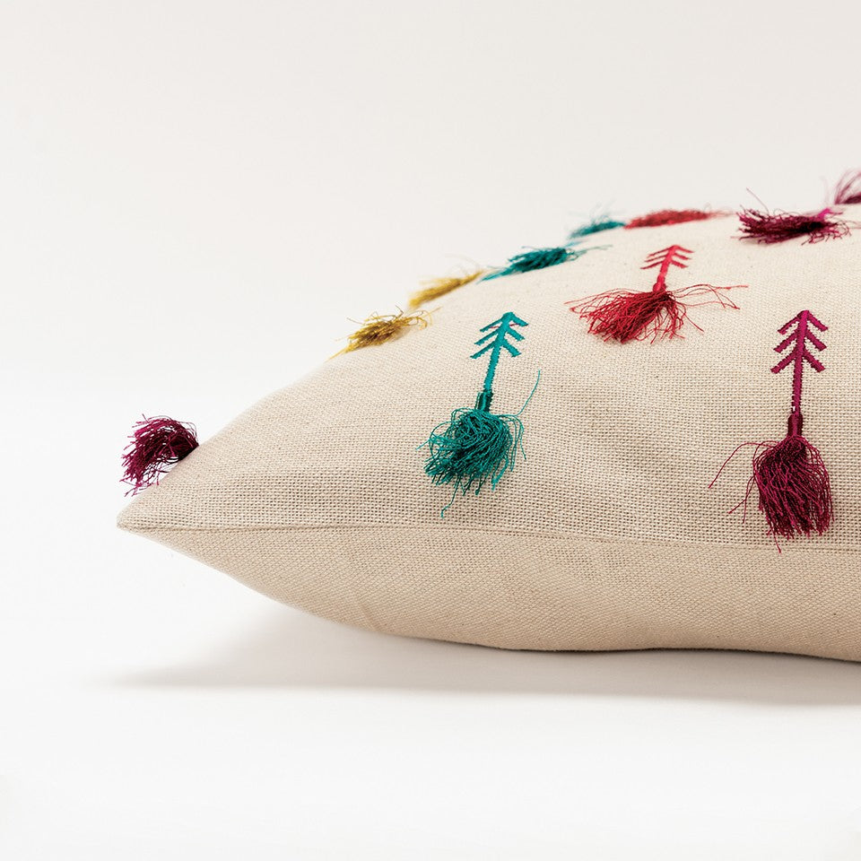 Bright Tone Feathered Arrows Lumbar Pillow FurniFindUSA