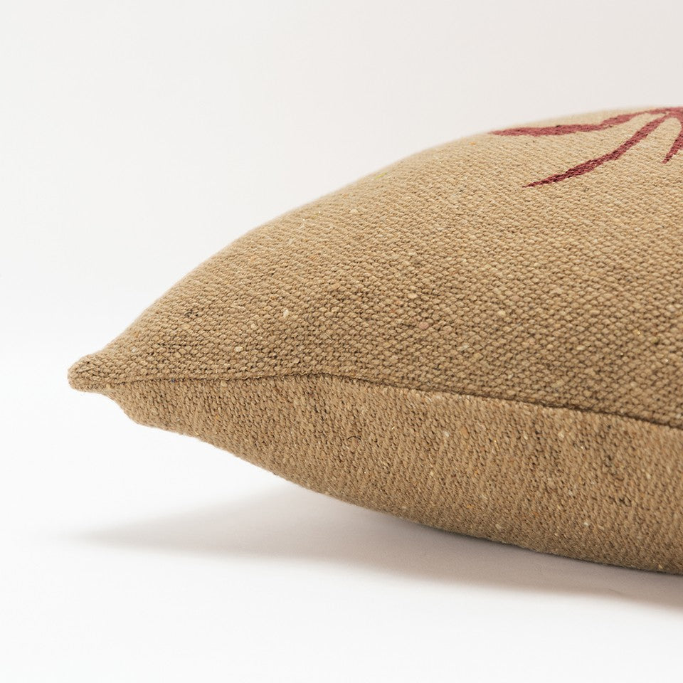 Tan Brown Distressed Crab Throw Pillow FurniFindUSA