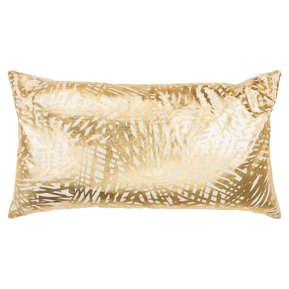Gold Foil Etched Pattern Lumbar Pillow — view 1