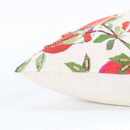 Red White Pomegranates Decorative Throw Pillow FurniFindUSA