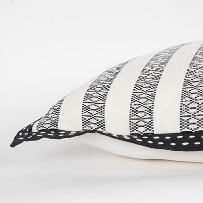 Black Ivory Alternate Striped Throw Pillow HomeRoots