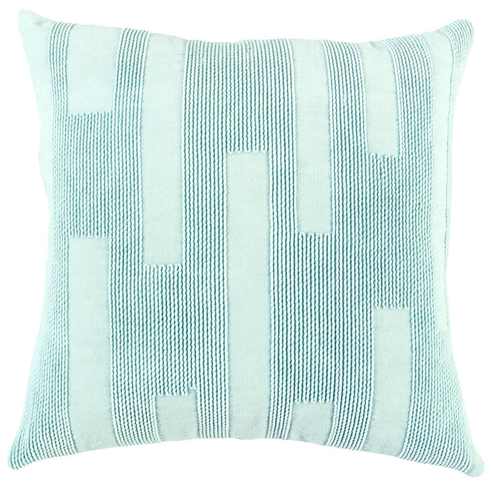Aqua Blue Dimensional Pattern Play Throw Pillow FurniFindUSA