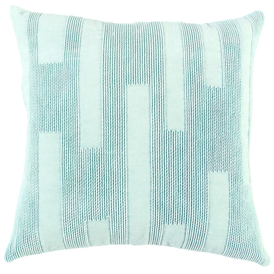 Aqua Blue Dimensional Pattern Play Throw Pillow FurniFindUSA