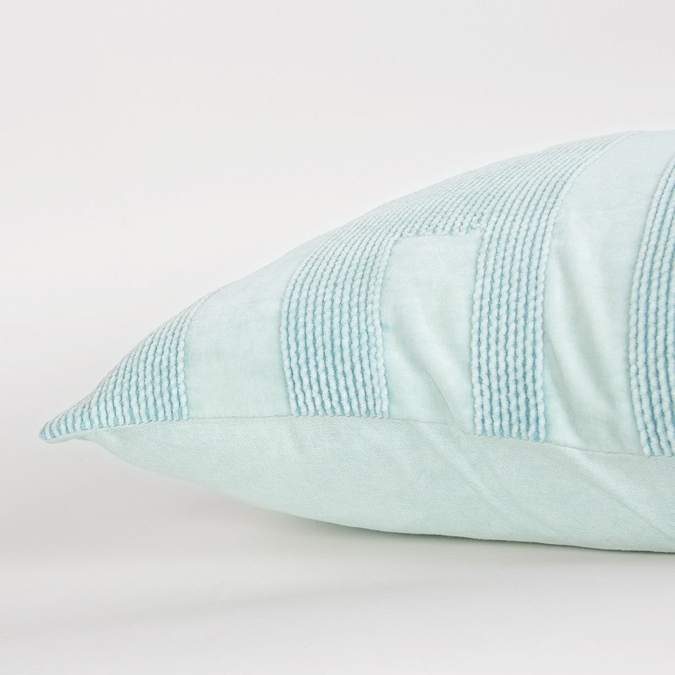 Aqua Blue Dimensional Pattern Play Throw Pillow FurniFindUSA