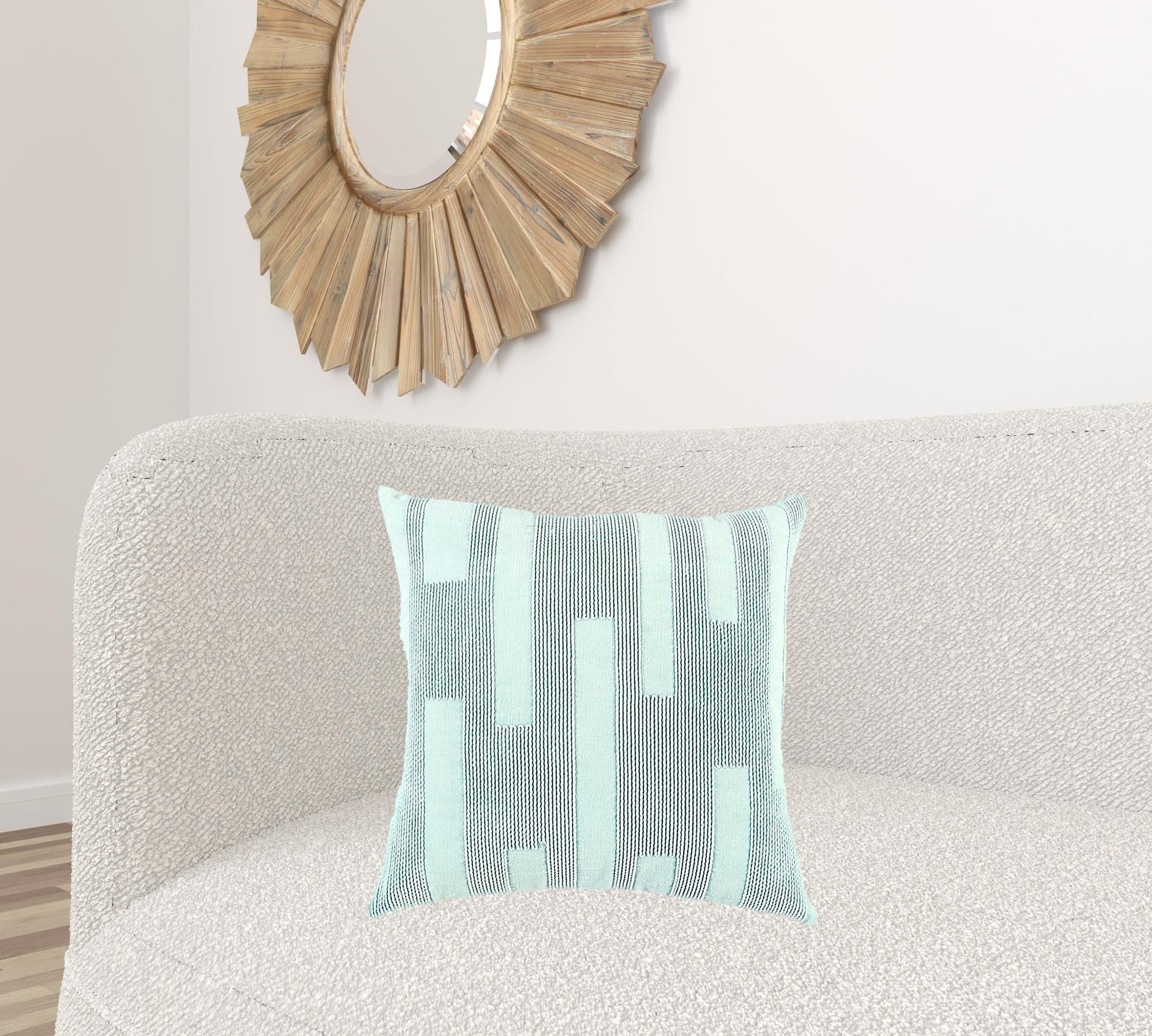 Aqua Blue Dimensional Pattern Play Throw Pillow FurniFindUSA