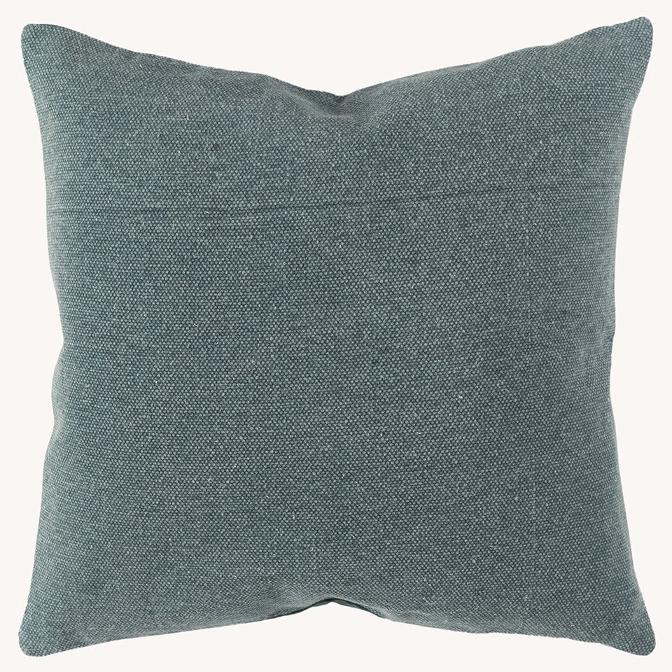 Teal Solid Reversible Cotton Velvet Throw Pillow FurniFindUSA