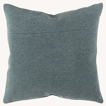 Teal Solid Reversible Cotton Velvet Throw Pillow FurniFindUSA