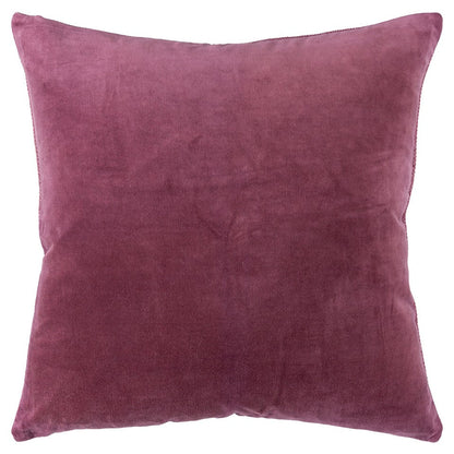 Berry Solid Reversible Cotton Velvet Throw Pillow FurniFindUSA
