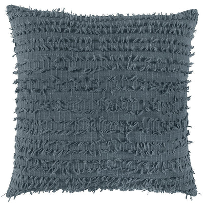 Gray Tasseling Fringe Texture Throw Pillow FurniFindUSA
