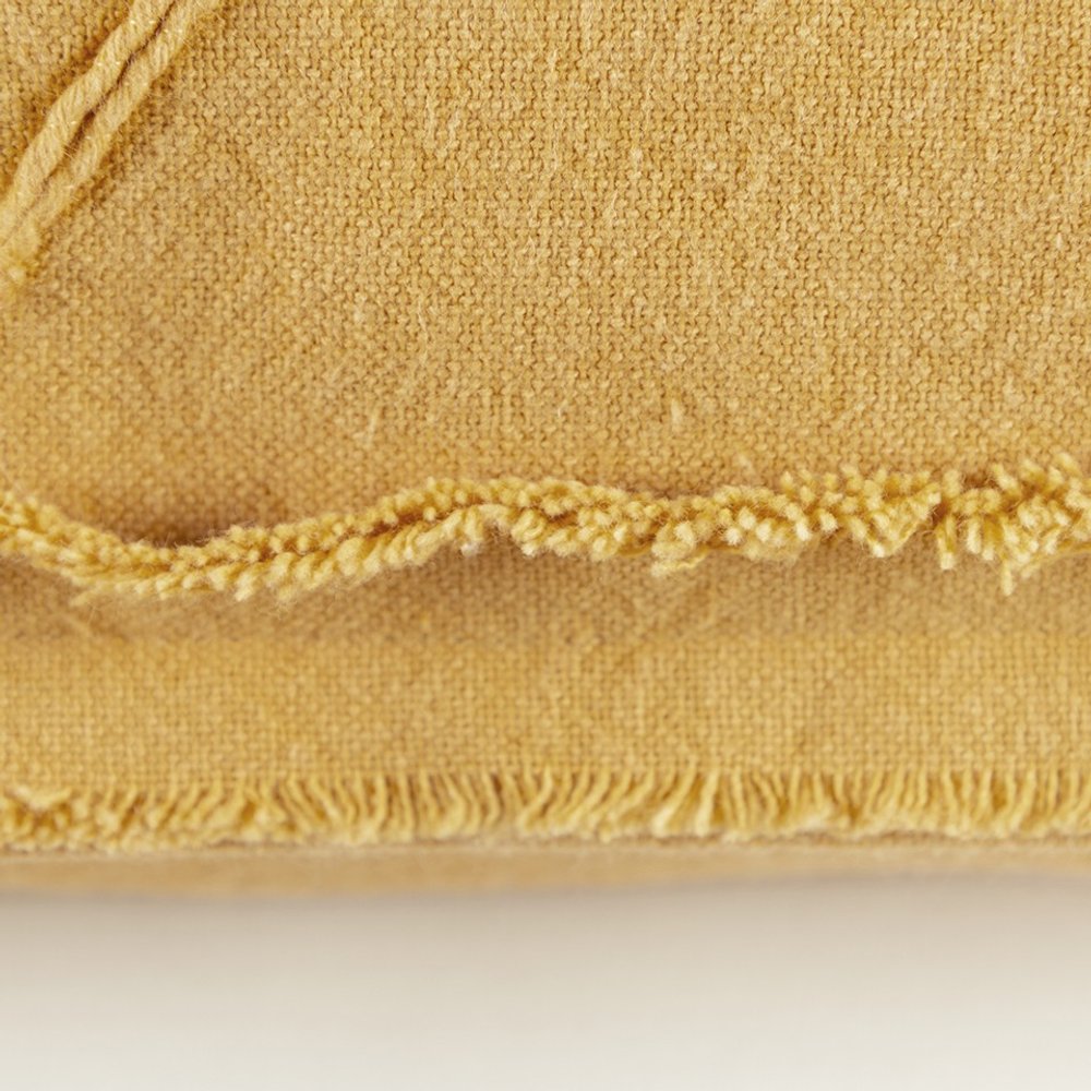 14" X 26" Yellow Botanical Throw Pillow With Embroidery — view 3
