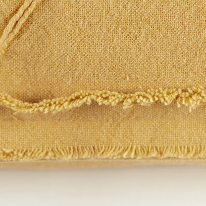 14" X 26" Yellow Botanical Throw Pillow With Embroidery HomeRoots
