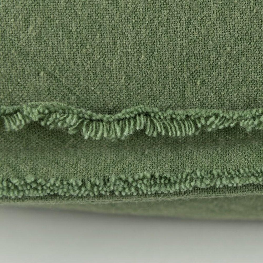 14" X 26" Green Tone on Tone Botanical Throw Pillow With Embroidery HomeRoots