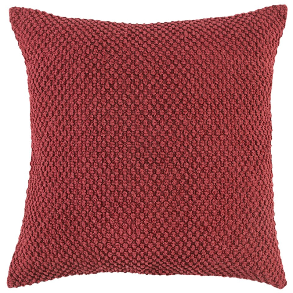 Deep Merlot Nubby Textured Modern Throw Pillow FurniFindUSA