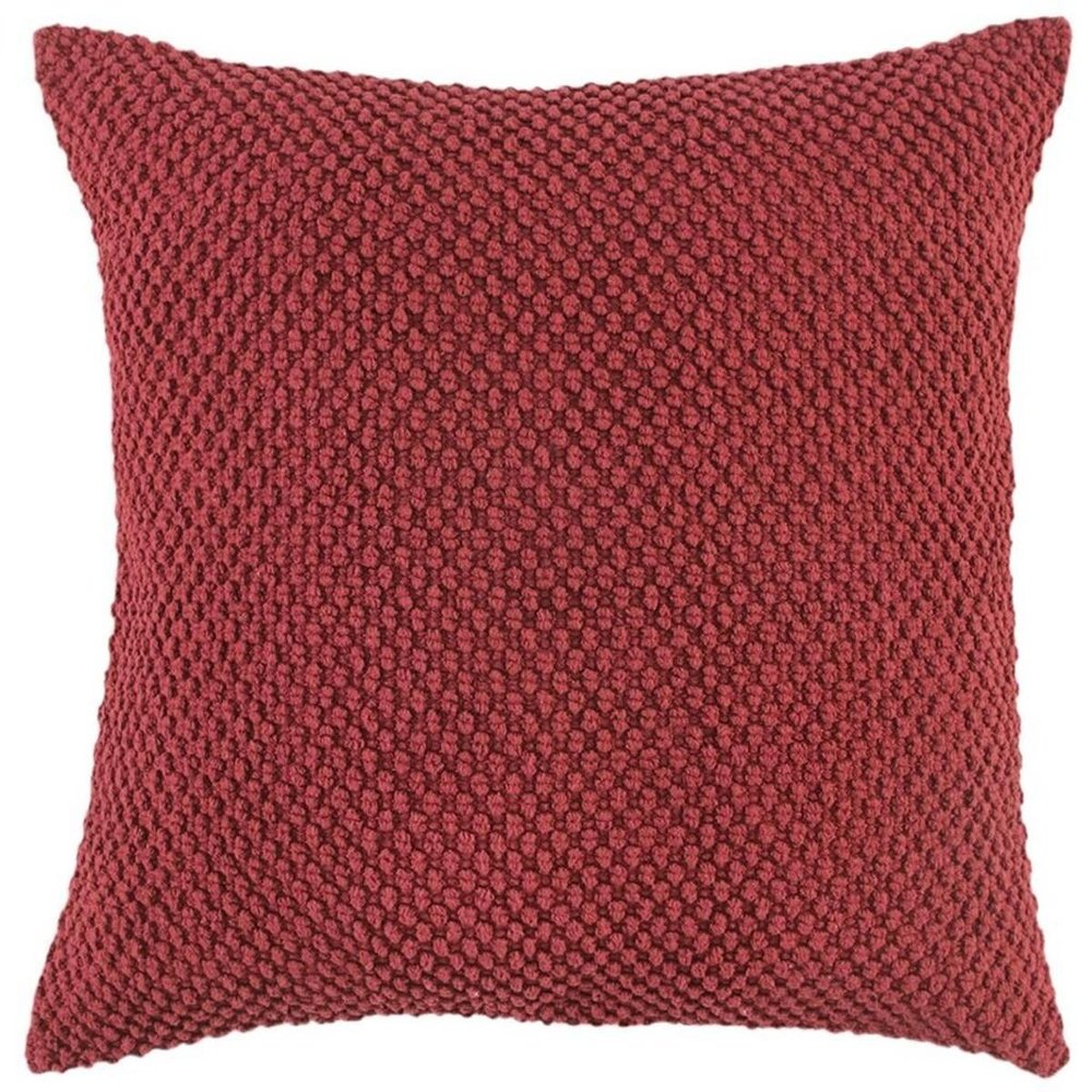 20" Merlot Cotton Throw Pillow with Nubby Texture HomeRoots