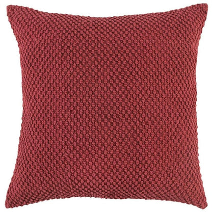 20" Merlot Cotton Throw Pillow with Nubby Texture HomeRoots