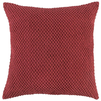 20" Merlot Cotton Throw Pillow with Nubby Texture