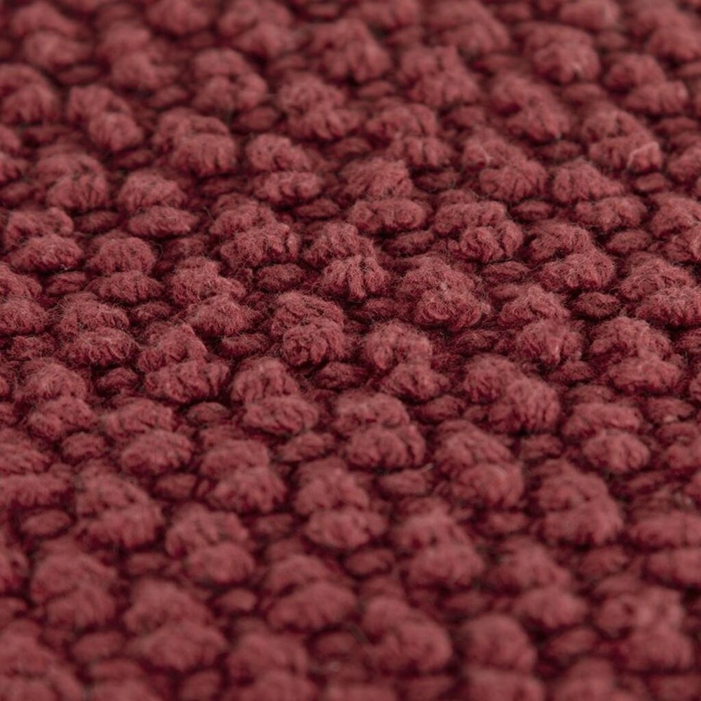 20" Merlot Cotton Throw Pillow with Nubby Texture HomeRoots
