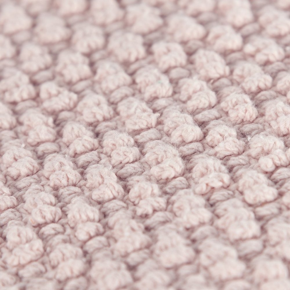 Blush Pink Nubby Textured Modern Throw Pillow — view 2