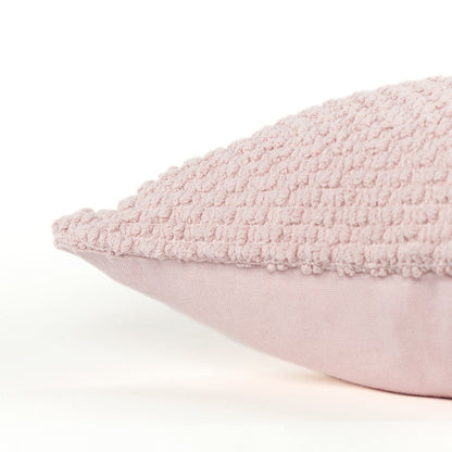 Blush Pink Nubby Textured Modern Throw Pillow FurniFindUSA