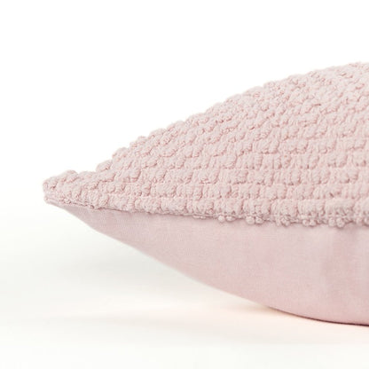 Blush Pink Nubby Textured Modern Throw Pillow HomeRoots