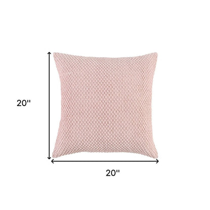 Blush Pink Nubby Textured Modern Throw Pillow HomeRoots
