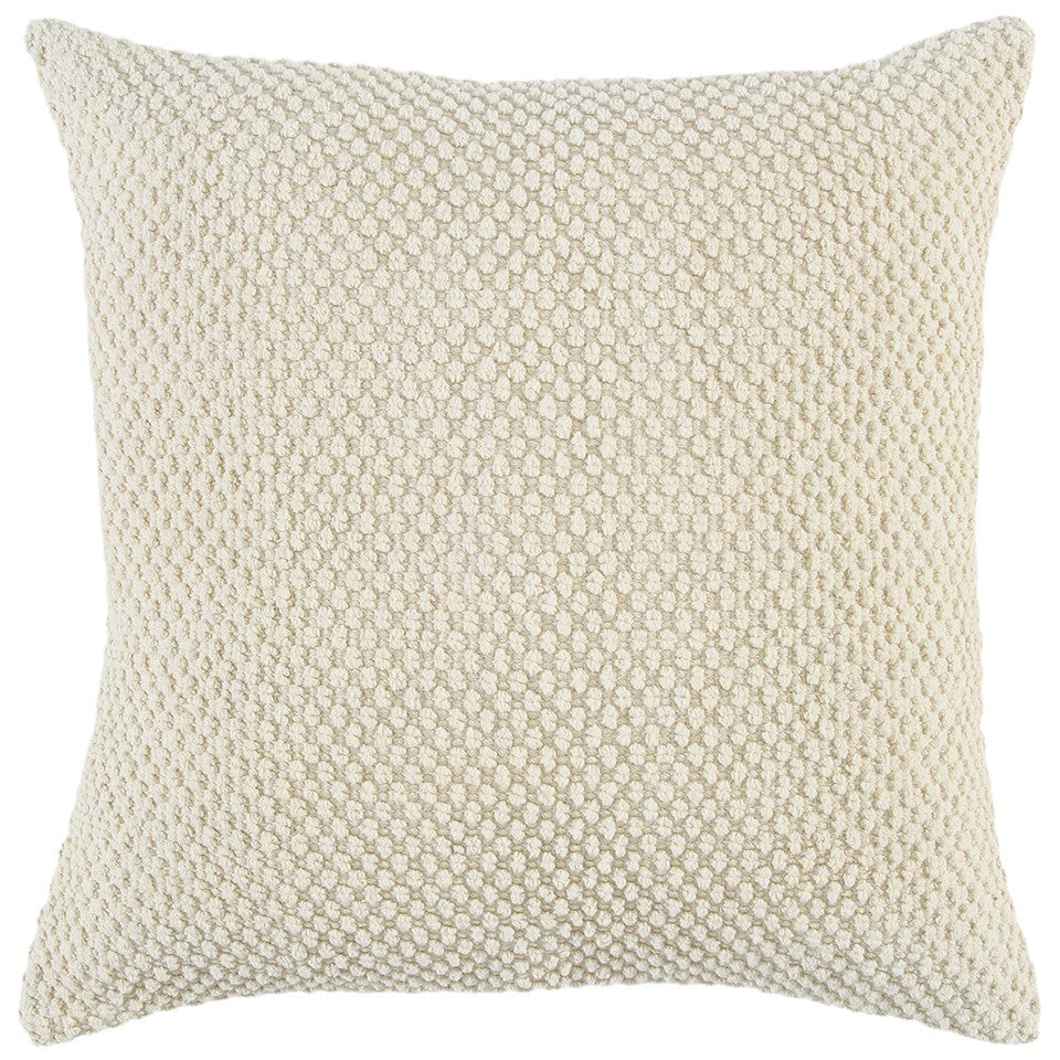 20" Natural Beige Nubby Textured Modern Throw Pillow FurniFindUSA