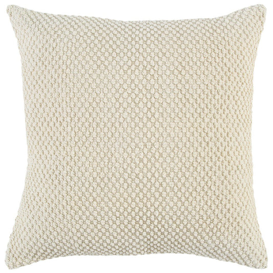 20" Natural Beige Nubby Textured Modern Throw Pillow FurniFindUSA
