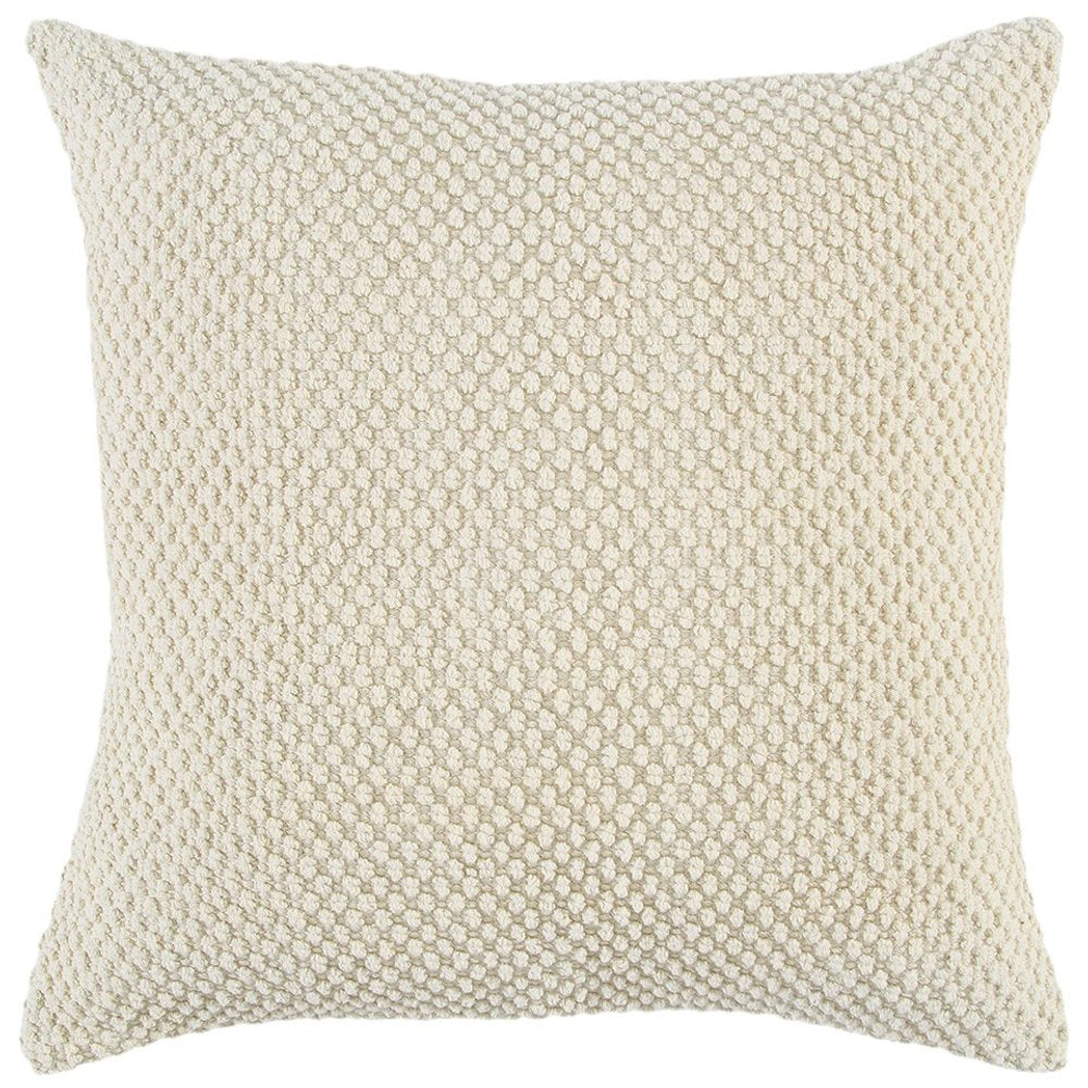 20" Natural Beige Nubby Textured Modern Throw Pillow HomeRoots