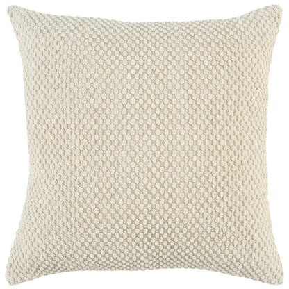 20" Natural Beige Nubby Textured Modern Throw Pillow HomeRoots
