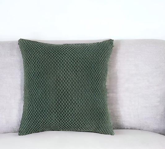 20" Olive Green Cotton Throw Pillow FurniFindUSA