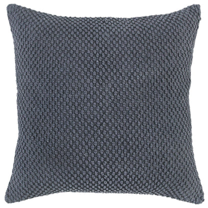 Dark Gray Nubby Textured Modern Throw Pillow FurniFindUSA
