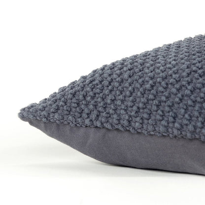 Dark Gray Nubby Textured Modern Throw Pillow HomeRoots