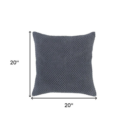 Dark Gray Nubby Textured Modern Throw Pillow HomeRoots