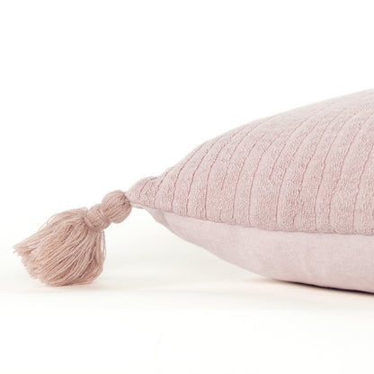 Blush Solid Tonal Abstract Stripe Throw Pillow - FurniFindUSA