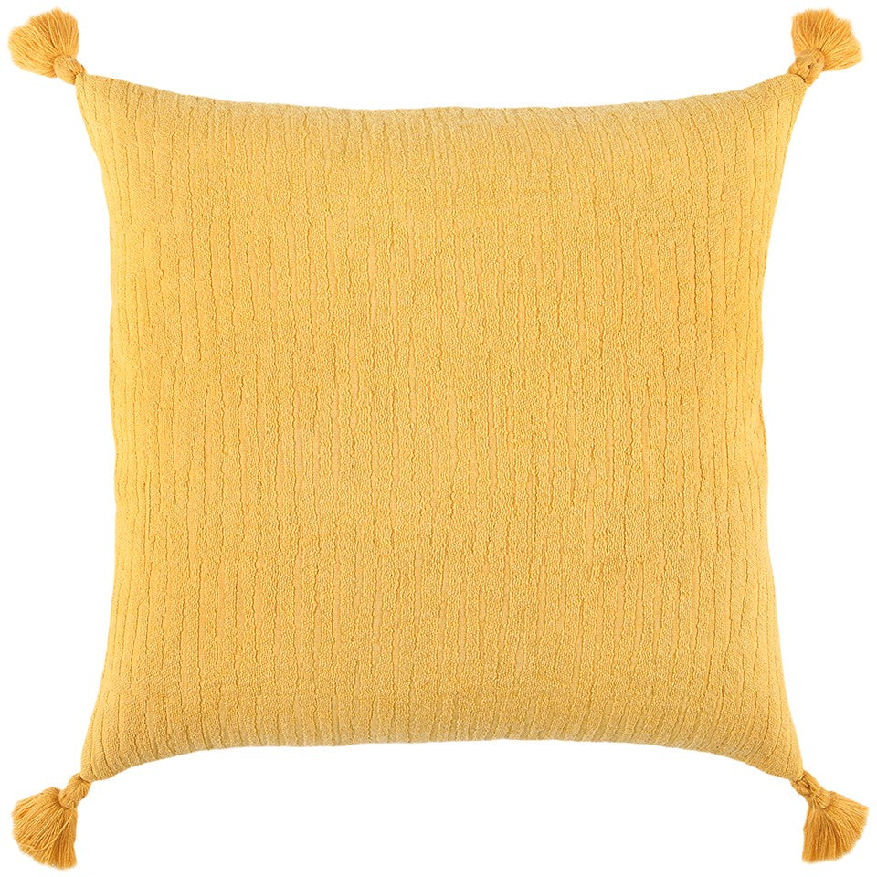 Gold Solid Tonal Abstract Stripe Throw Pillow FurniFindUSA