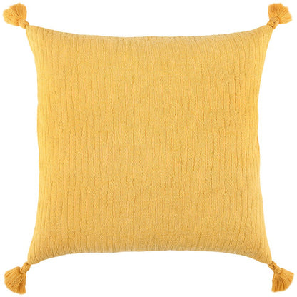 Gold Solid Tonal Abstract Stripe Throw Pillow FurniFindUSA